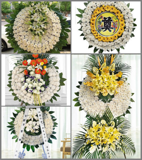 山东青岛胶州市胶北镇北梁家屯村花圈速递